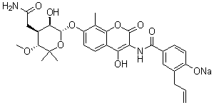 结构式 CAS# 1476-53-5, 新生霉素钠
