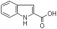 结构式 CAS# 1477-50-5, 吲哚-2-羧酸; 2-吲哚甲酸