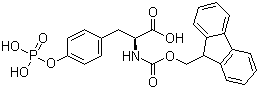 结构式 CAS# 147762-53-6, Fmoc-O-磷酸基-L-酪氨酸; N-芴甲氧羰基-O-磷酸基-L-酪氨酸