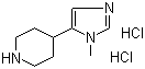 structure of CAS# 147960-50-7, 4-(1-Methyl-1H-imidazol-5-yl)piperidine dihydrochloride