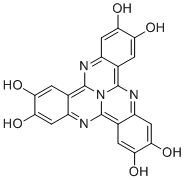 结构式 CAS# 148494-98-8, 4b1,5,10,15-四氮杂萘并[1,2,3-gh]苯并[a]蒽-2,3,7,8,12,13-六醇