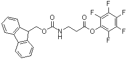 structure of CAS# 149303-38-8, N-[(9H-Fluoren-9-ylmethoxy)carbonyl]-beta-alanine pentafluorophenyl ester