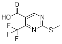 structure of CAS# 149771-17-5, 4-(Trifluoromethyl)-2-(methylthio)pyrimidine-5-carboxylic acid