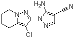 structure of CAS# 149978-57-4, 5-Amino-1-(3-chloro-4,5,6,7-tetrahydropyrazolo[1,5-a]pyridin-2-yl)-1H-pyrazole-4-carbonitrile