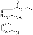 结构式 CAS# 15001-08-8, 5-氨基-1-(3-氯苯基)-1H-吡唑-4-羧酸乙酯