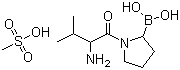 结构式 CAS# 150080-09-4, Talabostat 甲磺酸盐; [(2R)-1-[(2S)-2-氨基-3-甲基丁酰基]吡咯烷-2-基]硼酸甲磺酸盐