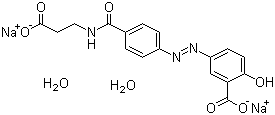 structure of CAS# 150399-21-6, Balsalazide disodium;(E)-5-[[4-[[(2-Carboxyethyl)amino]-carbonyl]phenyl]azo-2-hydroxy-benzoic acid disodium salt