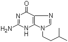 结构式 CAS# 15065-50-6, 2-氨基-9-(3-甲基丁基)-3H-嘌呤-6-酮