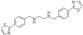 structure of CAS# 1507370-40-2, N1,N2-Bis[[4-(2-thiazolyl)phenyl]methyl]-1,2-ethanediamine
