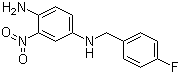 structure of CAS# 150812-21-8, 2-Amino-5-[(4-fluorobenzyl)amino]-1-nitrobenzene