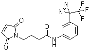 结构式 CAS# 151077-62-2, 2,5-二氢-2,5-二氧代-N-[3-[3-(三氟甲基)-3H-双吖丙啶-3-基]苯基]-1H-吡咯-1-丁酰胺
