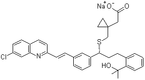 结构式 CAS# 151767-02-1, 孟鲁司特钠
