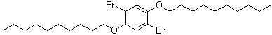 结构式 CAS# 152269-98-2, 1,4-二溴-2,5-二(癸氧基)苯