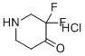 structure of CAS# 1523618-12-3, 3,3-Difluoropiperidin-4-one hydrochloride
