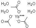Ytterbium triacetate tetrahydrate molecular structure (CAS 15280-58-7)