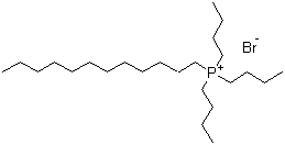 structure of CAS# 15294-63-0, Tributyldodecylphosphonium bromide;1,1,1-Tributyl-1-dodecylphosphonium bromide; Dodecyltributylphosphonium bromide; Hishicolin PX 412B; Tributyl(dodecyl)phosphonium bromide; n-Dodecyltri-n-butylphosphonium bromide