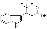 结构式 CAS# 153233-36-4, 4,4,4-三氟-3-(3-吲哚基)丁酸
