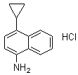 structure of CAS# 1533519-92-4, 4-Cyclopropyl-1-naphthalenamine hydrochloride (1:1)