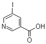 结构式 CAS# 15366-65-1, 5-碘吡啶-3-羧酸