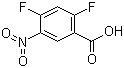 结构式 CAS# 153775-33-8, 2,4-二氟-5-硝基苯甲酸