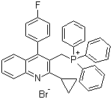 结构式 CAS# 154057-58-6, [[2-环丙基-4-(4-氟苯基)-3-喹啉基]甲基]三苯基溴化膦
