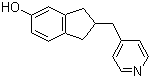 structure of CAS# 154932-75-9, 2-(Pyridin-4-ylmethyl)-2,3-dihydro-1H-inden-5-ol