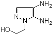 结构式 CAS# 155601-17-5, 4,5-二氨基-1-(2-羟乙基)吡唑; N-羟乙基-4,5-二氨基吡唑