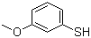 structure of CAS# 15570-12-4, 3-Methoxybenzenethiol;3-Mercaptoanisole; 3-Methoxythiophenol
