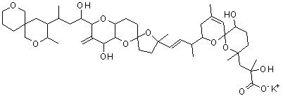 结构式 CAS# 155751-72-7, 冈田酸钾盐