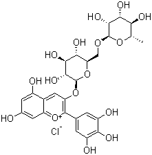 结构式 CAS# 15674-58-5, 氯化花翠素芦丁糖甙