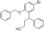 structure of CAS# 156755-25-8, 3-(2-Benzyloxy-5-bromophenyl)-3-phenylpropan-1-ol ;5-Bromo-gamma-phenyl-2-(phenylmethoxy)benzenepropanol