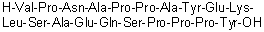 L-Valyl-L-prolyl-L-asparaginyl-L-alanyl-L-prolyl-L-prolyl-L-alanyl-L-tyrosyl-L-alpha-glutamyl-L-lysyl-L-leucyl-L-seryl-L-alanyl-L-alpha-glutamyl-L-glutaminyl-L-seryl-L-prolyl-L-prolyl-L-prolyl-L-tyrosine molecular structure (CAS 1569293-45-3)