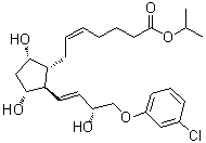 结构式 CAS# 157283-66-4, 氯前列醇异丙基酯