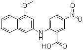 结构式 CAS# 1572936-83-4, 2-[(4-甲氧基-2-萘基)氨基]-5-硝基苯甲酸