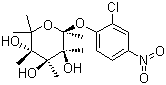结构式 CAS# 157843-41-9, 2-氯-4-硝基苯-alpha-L-岩藻糖苷