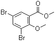 结构式 CAS# 15790-59-7, 3,5-二溴-2-甲氧基苯甲酸甲酯