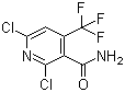 结构式 CAS# 158063-67-3, 2,6-二氯-4-(三氟甲基)烟酰胺