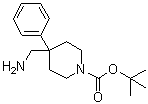 结构式 CAS# 158144-82-2, 4-氨基甲基-4-苯基哌啶-1-羧酸叔丁酯