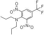 structure of CAS# 1582-09-8, Trifluralin;2,6-Dinitro-N,N-dipropyl-4-(trifluoromethyl)-benzamine; 4-(Di-n-propylamino)-3,5-dinitro-1-trifluoromethylbenzene; alpha,alpha,alpha-Trifluoro-2,6-dinitro-N,N-dipropyl-p-toluidine; Agreflan 24; Elancolan; L-36352; Treflam; Treflan; Trifurex; Trilin 4EC