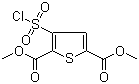 structure of CAS# 158439-31-7, Dimethyl 3-chlorosulfonyl-2,5-thiophenedicarboxylate;3-(Chlorosulfonyl)-2,5-thiophenedicarboxylic acid dimethyl ester