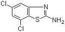 结构式 CAS# 158465-13-5, 5,7-二氯苯并噻唑-2-胺