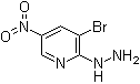 结构式 CAS# 15862-38-1, 3-溴-2-肼基-5-硝基吡啶