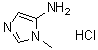 结构式 CAS# 1588441-15-9, 1-甲基-1H-咪唑-5-胺盐酸盐