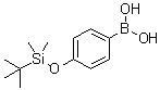 结构式 CAS# 159191-56-7, [4-(叔丁基二甲基硅烷基氧基)苯基]硼酸