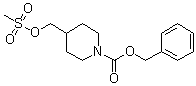 structure of CAS# 159275-16-8, Benzyl 4-[[(methylsulfonyl)oxy]methyl]piperidine-1-carboxylate