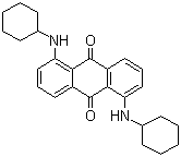 结构式 CAS# 15958-68-6, 溶剂红 207; 1,5-二环己基氨基-9,10-蒽醌