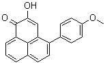 结构式 CAS# 159853-36-8, 2-羟基-4-(4-甲氧基苯基)-1H-萘嵌苯-1-酮