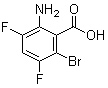 structure of CAS# 1602151-62-1, 2-Amino-6-bromo-3,5-difluorobenzoic acid