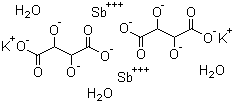 structure of CAS# 16039-64-8, Antimony potassium tartrate;Potassium antimony tartrate; Tartar emetic