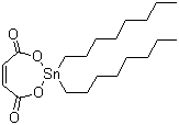 structure of CAS# 16091-18-2, Dioctyl(maleate)tin ;2,2-Dioctyl-1,3,2-dioxastannepin-4,7-dione; Di(n-octyl)tin maleate; Dioctyl tin maleate